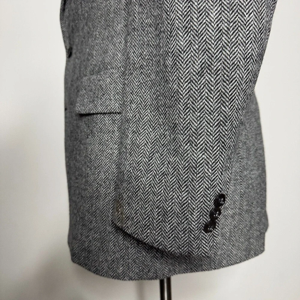Kuppenheimer Blazer‎ Sport Coat 42L Mens Gray Herringbone Tweed